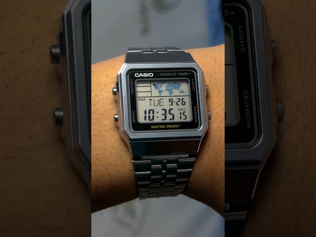 Vídeo relacionado con Casio World Time A500WEA-1EF Reloj digital para hombres Retro