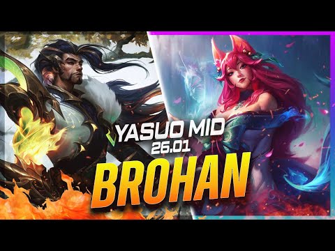BROHAN - Yasuo vs Ahri MID Patch 26.1 - Yasuo Gameplay