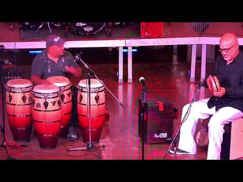 "Conga meets Kanjira“ with my Friend  and great Conguero Richie Flores in Rhythm Marktoberdorf.