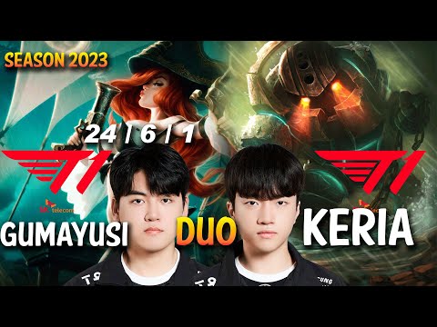 T1 Gumayusi Duo with T1 Keria - Gumayusi MISS FORTUNE, Keria NAUTILUS - Patch 13.13