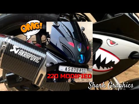 PULSAR 220 Sticker Modification || Akrapovic Exhaust