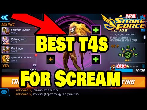 Best T4s for Scream - Her Biggest Weaknesses - Marvel Strike Force - MSF