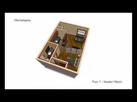Villa Campana Plan 1 (Studio, 1 Bath)
