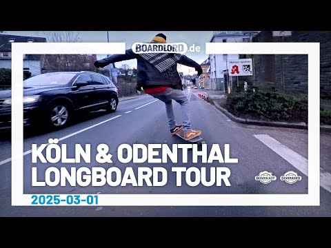 Longboarding Cologne: Landstraße im Bergischen Land in Odenthal zum Bergisch-Gladbach S-Bahnhof