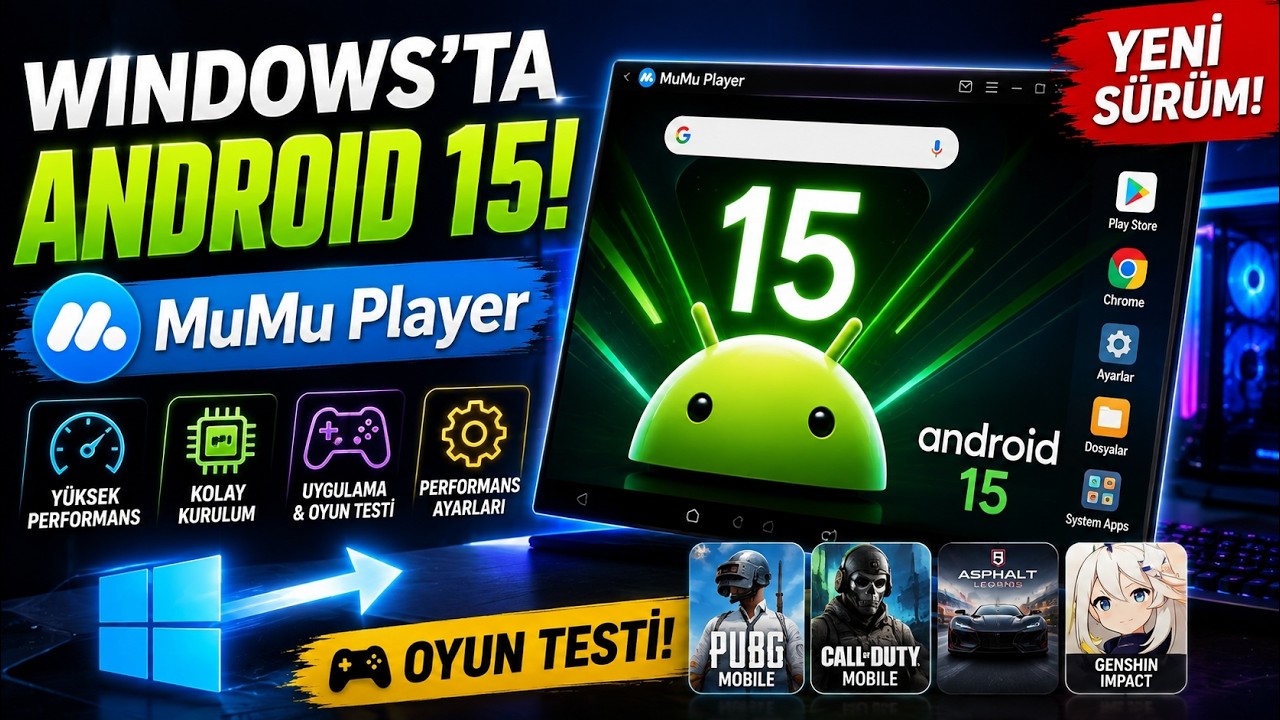 Kasma ve Donma Yok! Windows İçin En İyi Android 15 Emülatörü (MuMu Player)