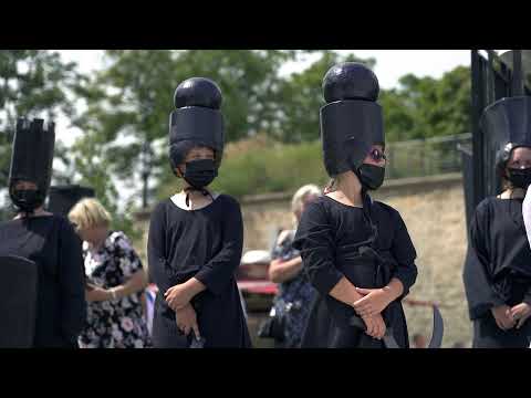 Lebendschach auf der Bundesgartenschau in Erfurt am 24. Juli 2021