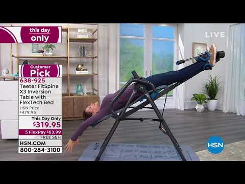 Teeter FitSpine X3 Inversion Table w/FlexTech Bed   10Ye...