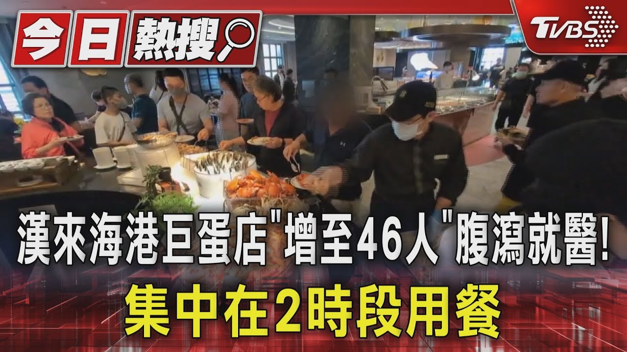 漢來海港巨蛋店「增至46人」腹瀉就醫！　集中在2時段用餐