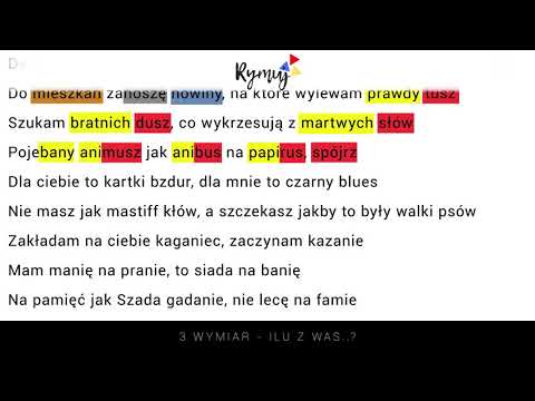 Trzeci Wymiar - Ilu z Was...? (Czwarta Zwrotka, Analiza Rymów)
