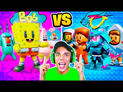 SKINS *BOB ESPONJA vs MRBEAST* BATALLA DEFINITIVA en STUMBLE GUYS… 😨