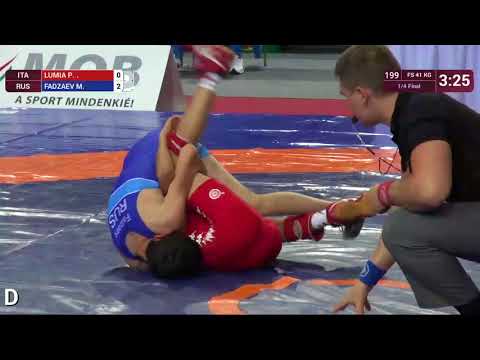 1/4 FS - 41 kg: P. LUMIA (ITA) v. M. FADZAEV (RUS)