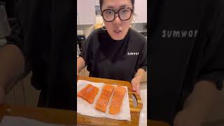 サーモンのパン粉焼き#dinnerideas #カナダ生活