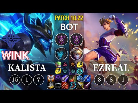 ES Wink Kalista vs Ezreal Bot - KR Patch 10.22