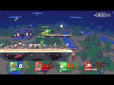 Dec'14 Doubles - Player 1 (Diddy) and Master Raven (Sheik) VS ChuDat (Sheik) and Poltergust (Yoshi)