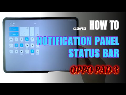 How to Edit Notification Panel Shortcuts | Status Bar on Oppo Pad 3
