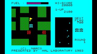 Sharp MZ-700 Game: Rally-X (1983) PCG version