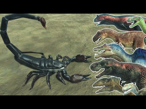 Emperor Scorpion VS ALL DINOSAURS - animal revolt battle simulator