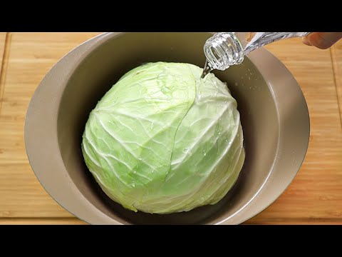 , title : '양배추를 이렇게 만들었더니 고기처럼 맛있어요! 순식간에 양배추 한 통이 사라져요 Cabbage Recipe'