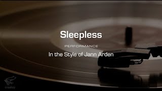Karaoke: Sleepless (Jann Arden) Performance Track
