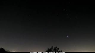 [タイムラプス]20/10/28　夕方から朝方までの星座動きオリオン座　［癒しの映像］ コマドリ間隔8