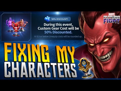 [MFF] CUSTOM GEAR UNEQUIP 50% DISCOUNT EVENT! FIXING MY TOONS! - MARVEL FUTURE FIGHT