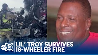 Houston hip hop artist Lil&#39; Troy survives 18-wheeler fire