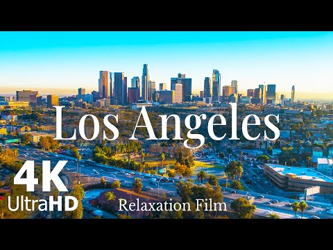 LOS ANGELES in 4K ULTRA HD  - Amazing Beautiful Landscape | Aerial Drone | Scenic Relaxation Film