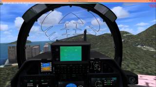 Pilatus PC 9 FSX with TRACKIR5 Kai Tak
