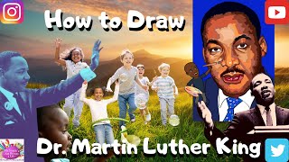How to Draw Dr.Martin Luther King Using Procreate #MLKDAY #Dayofservice