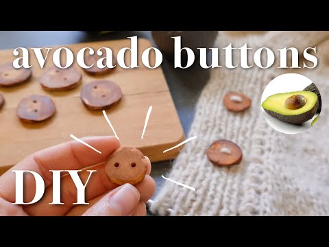Avocado Pit Buttons DIY | Fun and Easy
