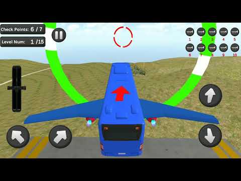 Flying Bus Driving Simulator –  3D Bus Games – Android Gameplay
