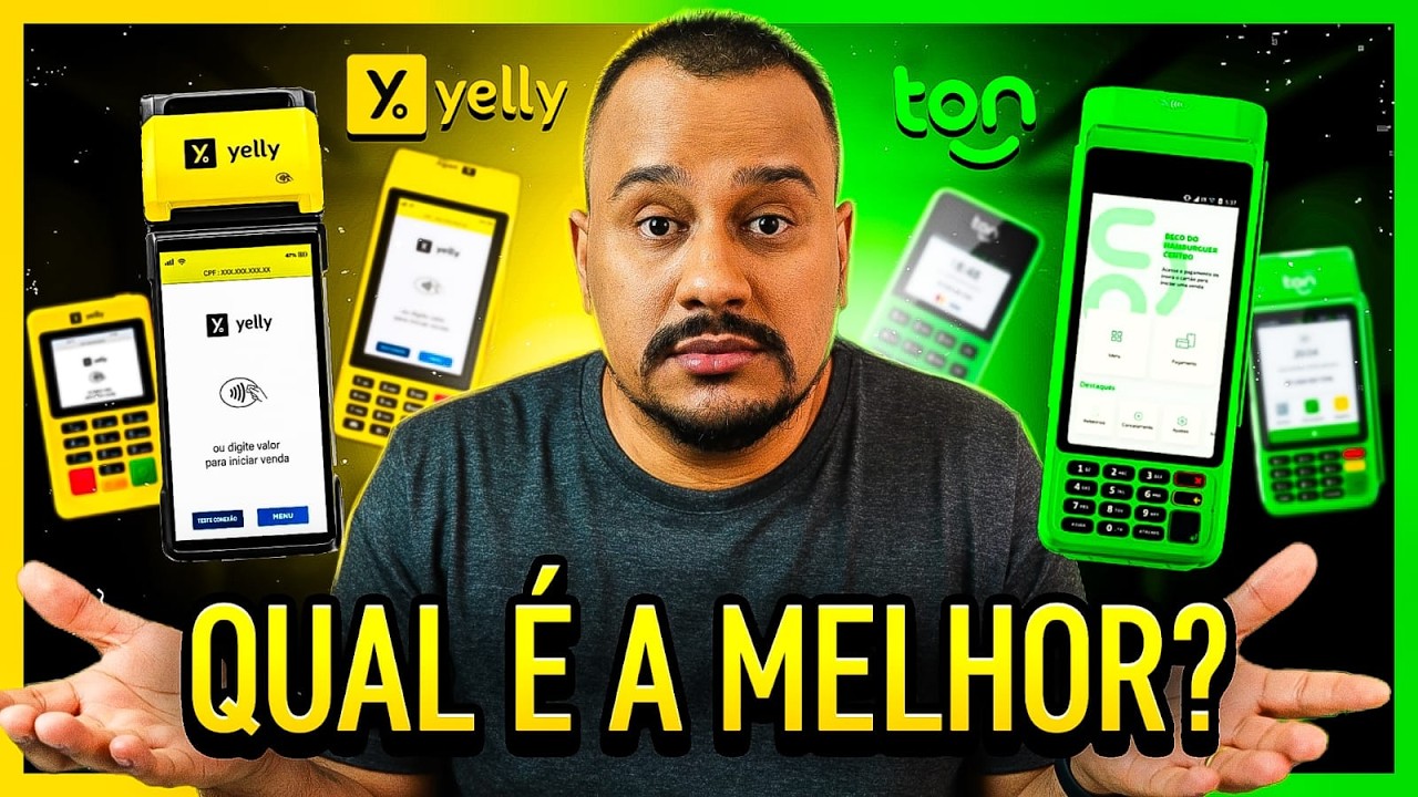 TON ou YELLY - Qual é a MELHOR MÁQUINA de Cartão em 2024? [COMPARATIVO SINCERO]