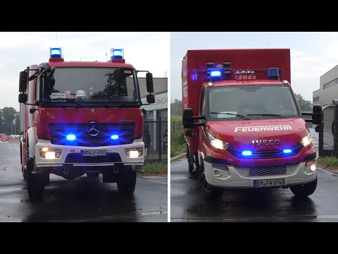 [Neues LF20-KatS] Feuerwehr Kerpen rückt von der Feuerwache Frechen zu Unwettereinsätzen aus