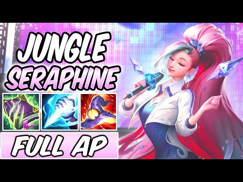 SERAPHINE JUNGLE FULL BURST & DARK HARVEST | Seraphine K/DA All Out Rising Star | League of Legends
