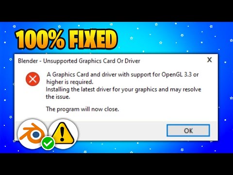 Blender Unsupported Graphics Card Or Driver Opengl 4.3 - FIX! (2025 Updated Way)