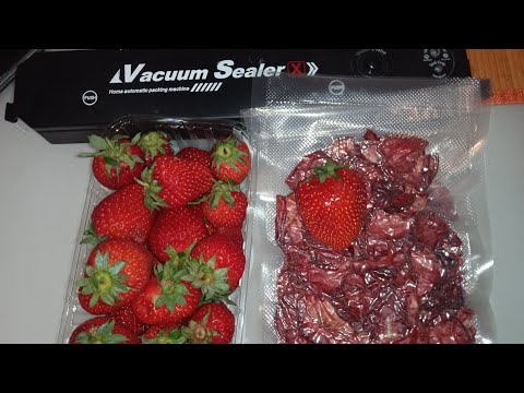 Ваакуматор Vacuum Sealer X. Инструкция. Сушу и храню клубнику 🍓