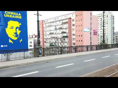 Przejazd Wagon A #607 (Tramwaje Warszawskie) linia W. Plac Narutowicza - Kawęczyńska-Bazylika