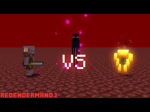 Enderman vs Blaze vs Piglin - Minecraft Mob Animation Battle