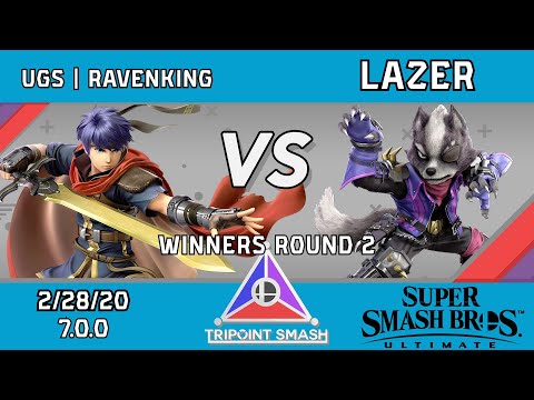Tripoint Smash 99 - Winners Round 2 - UGS | Ravenking(Ike) Vs. Lazer(Wolf)