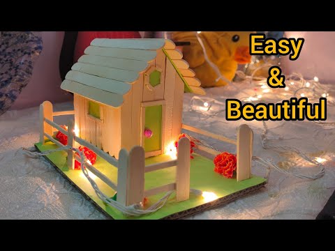 How To Make Ice Cream Stick House Without Glue Gun