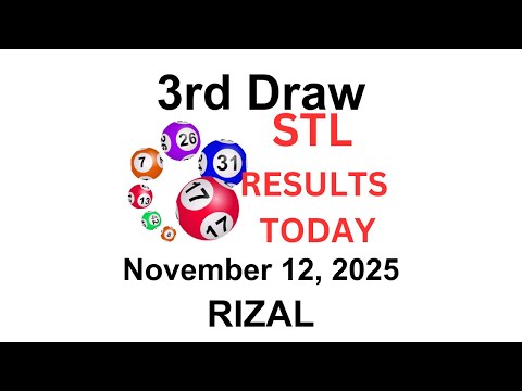 STL RIZAL Results Today - 3rd Draw  November 12, 2025