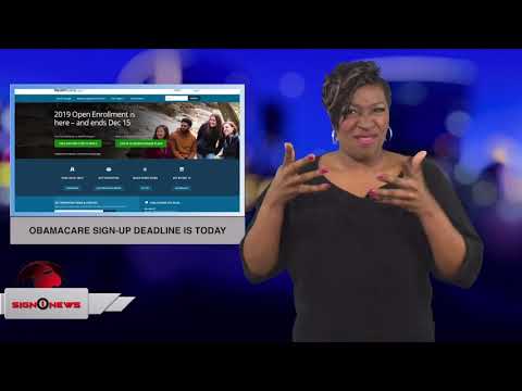 Obamacare sign-up deadline is today (ASL - 12.15.18)