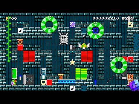 Super Mario Maker 2 🔧 One Screen Link Puzzle Dungeon 🔧 Dynasteel