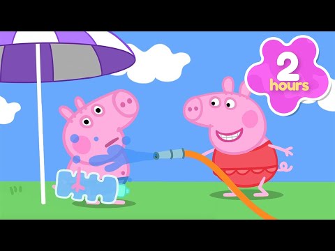MEGA Water Fight BRAWL 💦☀️ | Peppa Pig Full Episodes | 2 Hours of Kid's Cartoons