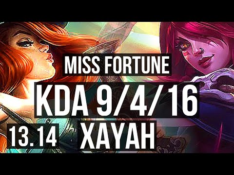 MF & Nautilus vs XAYAH & Pyke (ADC) | 500+ games, 9/4/16 | KR Master | 13.14