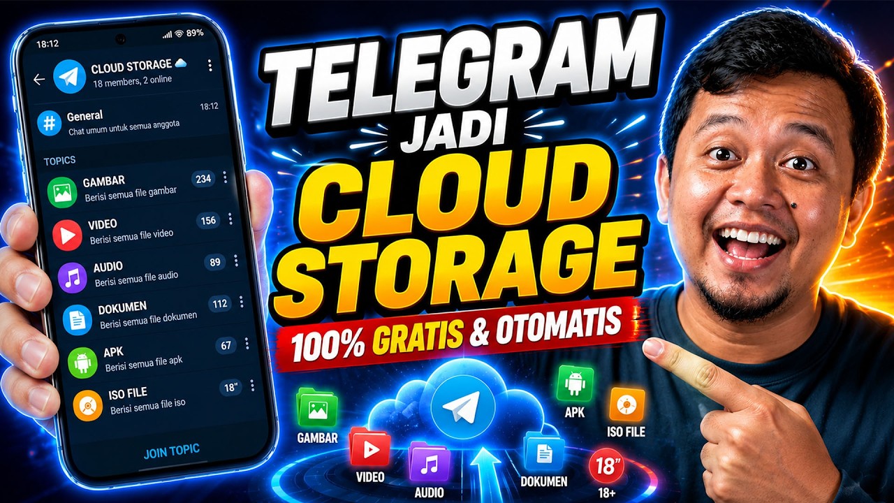 AMAZING! Buat UNLIMITED Cloud Storage Pakai TELEGRAM Dan BOT OTOMASI GRATIS