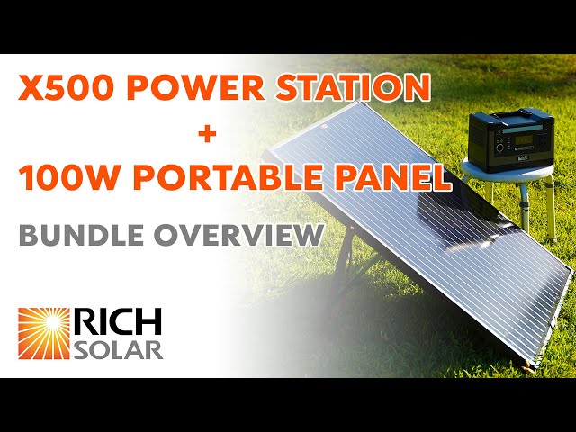 Rich Solar X500 Power Station + 100W Portable Panel Bundle