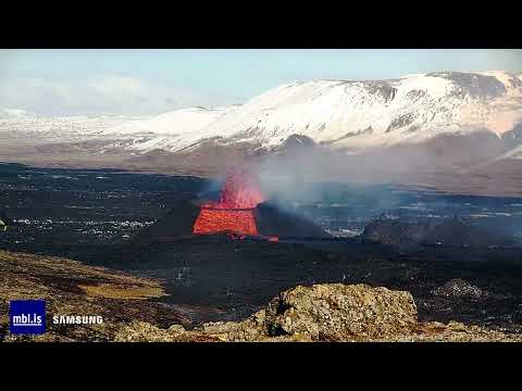 STUNNING LAVAFALL!  April 7 2024  Sundhnúksgígaröð Volcano ICELAND
