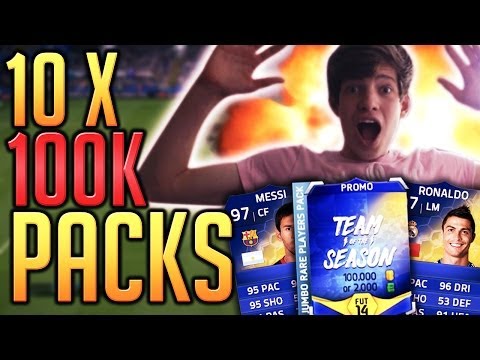 FIFA 14 - 10 X 100K TOTS PACKS.... 90+ TOTS