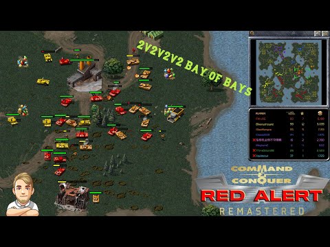 2v2v2v2 Bay of Bays  Command and Conquer Remastered Collection Red Alert